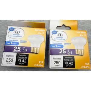 Great Value LED R14 Intermediate Base Floodlight Bulbs 25W Eq 250L 4 Bulbs Total